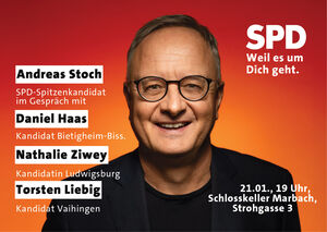 Spitzenkandidat Andreas Stoch in Marbach